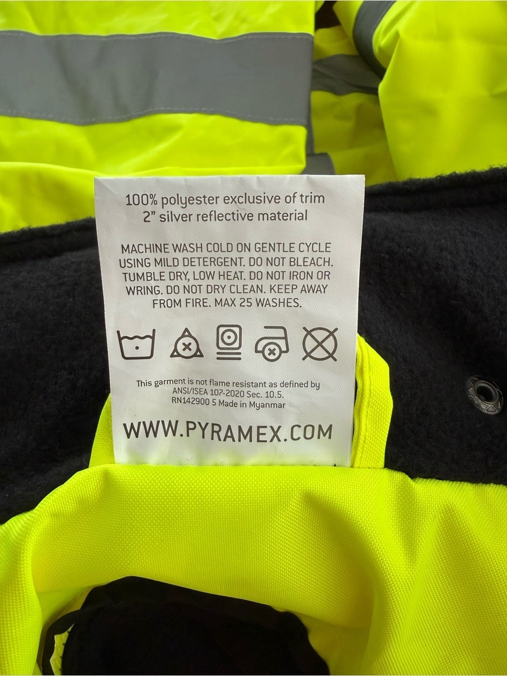 Pyramex RJ3110 High Visibility Insulated Reflective Safety Jacket NWT Size M - Picture 9 of 10
